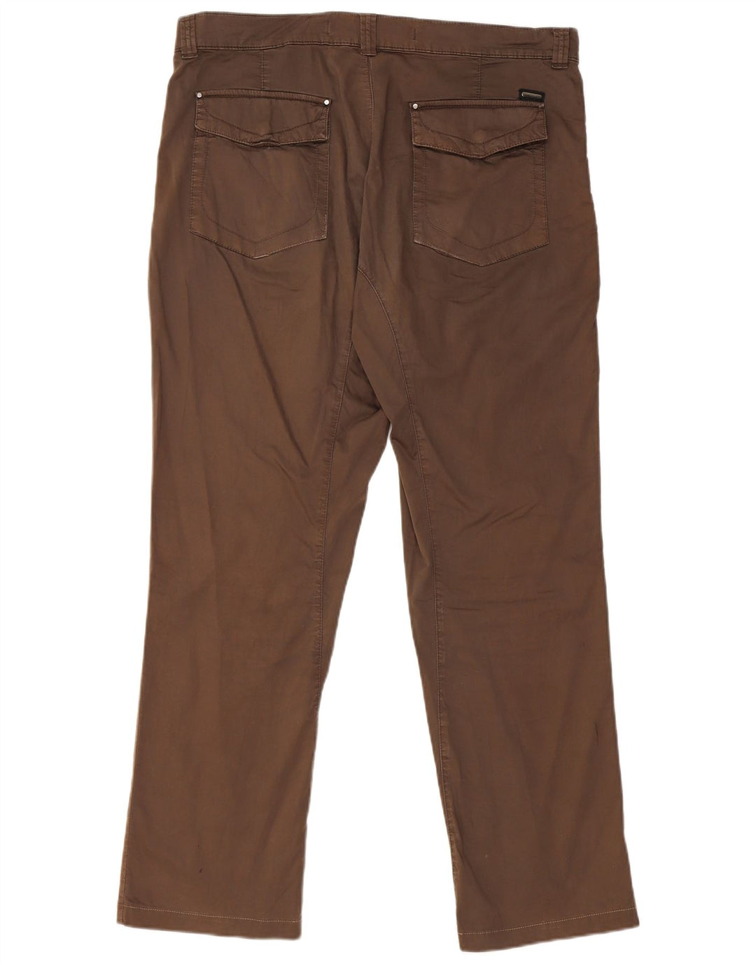 TRUSSARDI Gerade Chino-Hose für Damen IT 52 2XL W36 L32 Braune Baumwolle