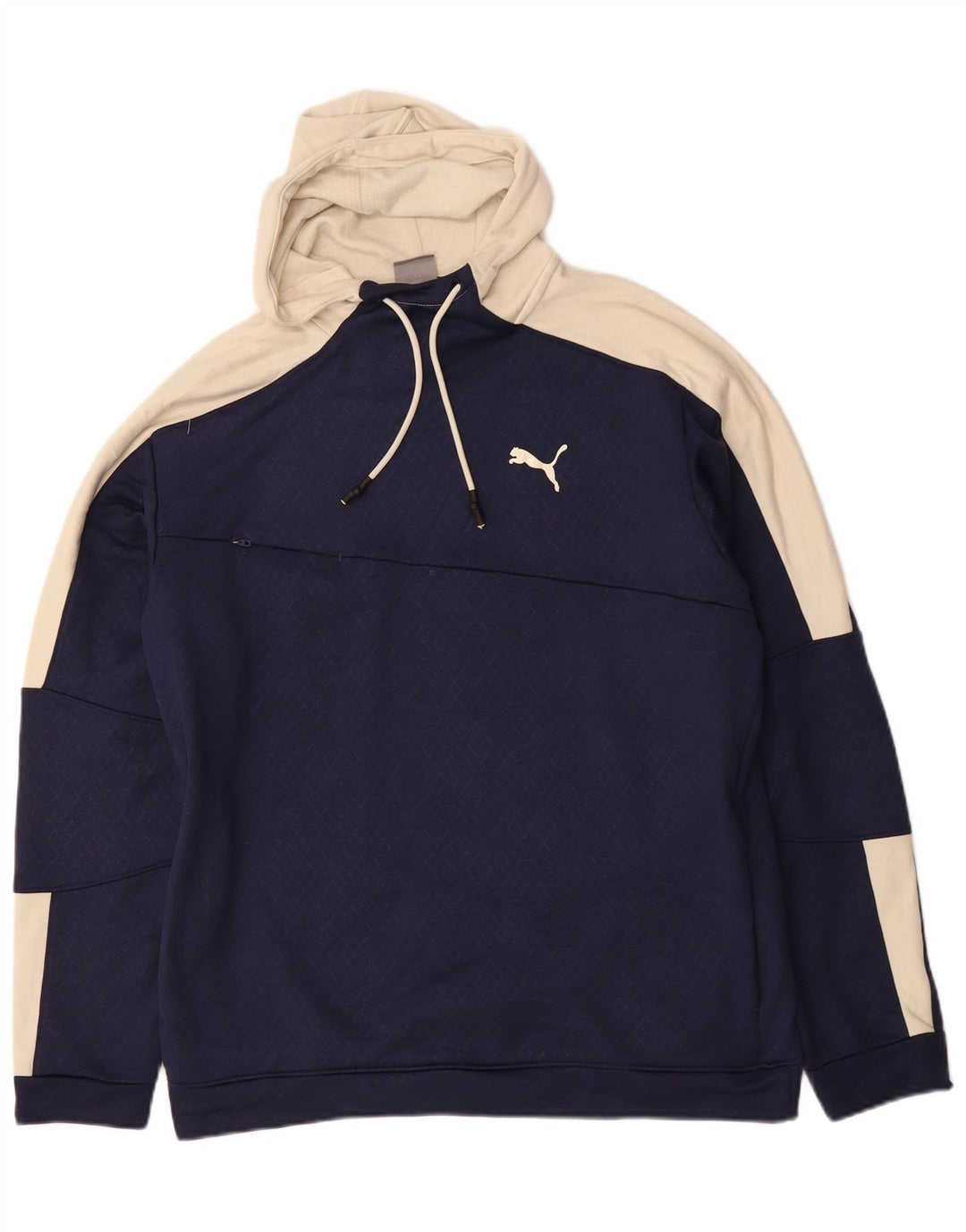 PUMA Herren Kapuzenpullover, groß, Marineblau, Farbblock