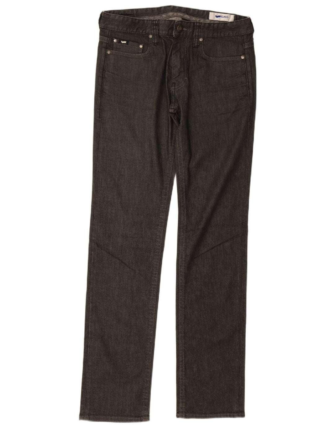 Gas Herren Straight Jeans W33 L34 Graue Baumwolle