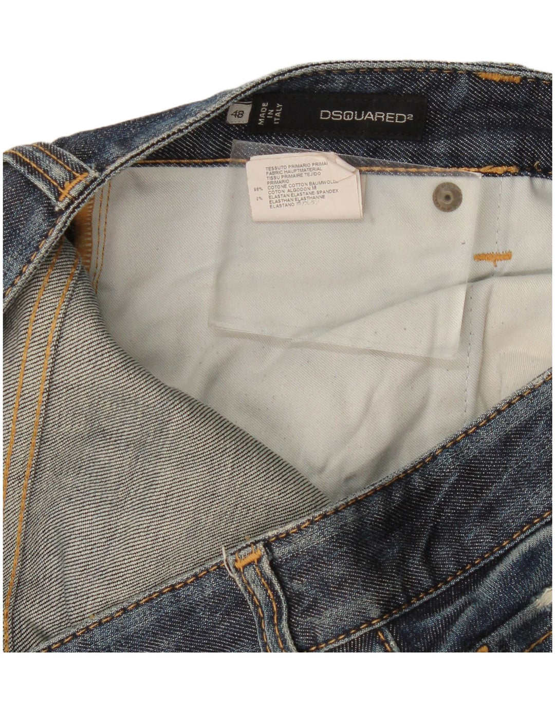 Dsquared2 Damen Slim Jeans IT 48 XL W36 L32 Marineblau Baumwolle