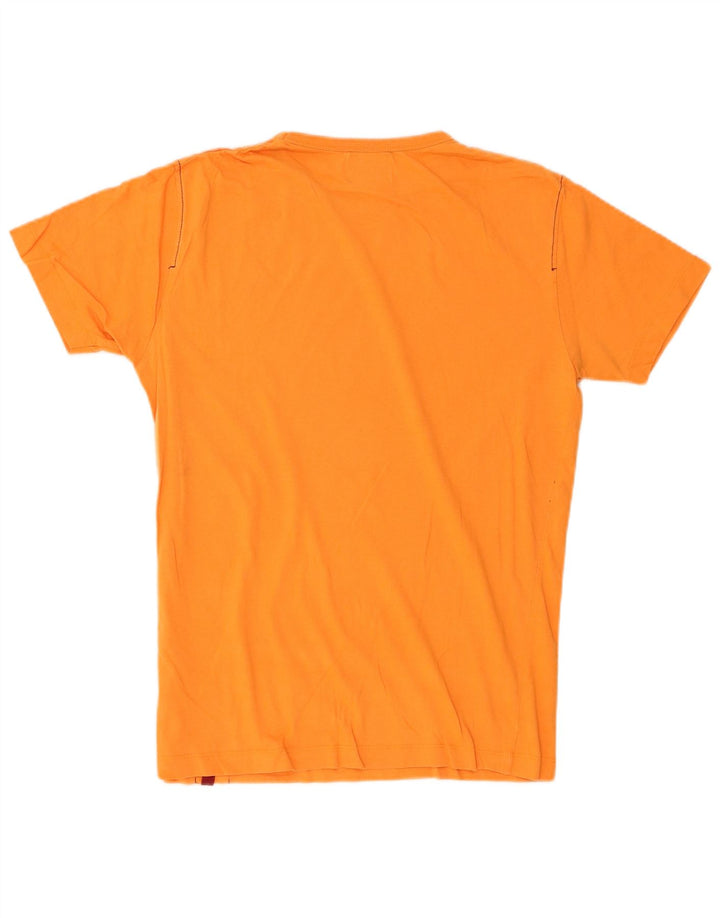 Jack & Jones Herren Grafik-T-Shirt-Oberteil aus mitteloranger Baumwolle