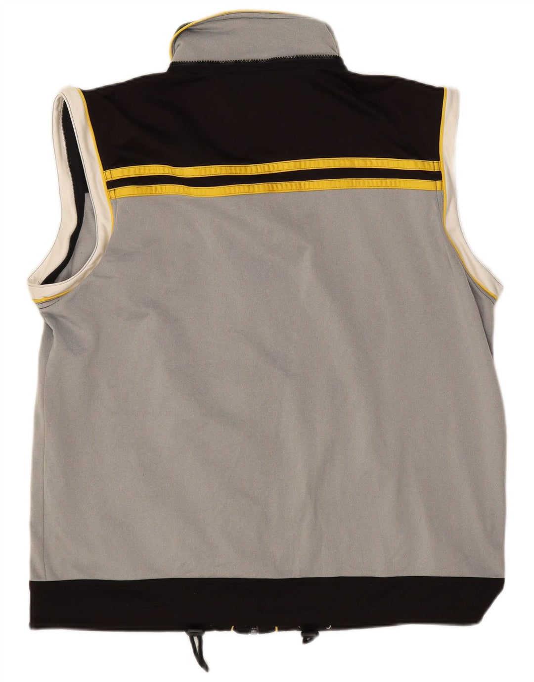 Fila Herren-Trainingsanzug, ärmellos, Jacke, groß, graues Farbblock-Polyester