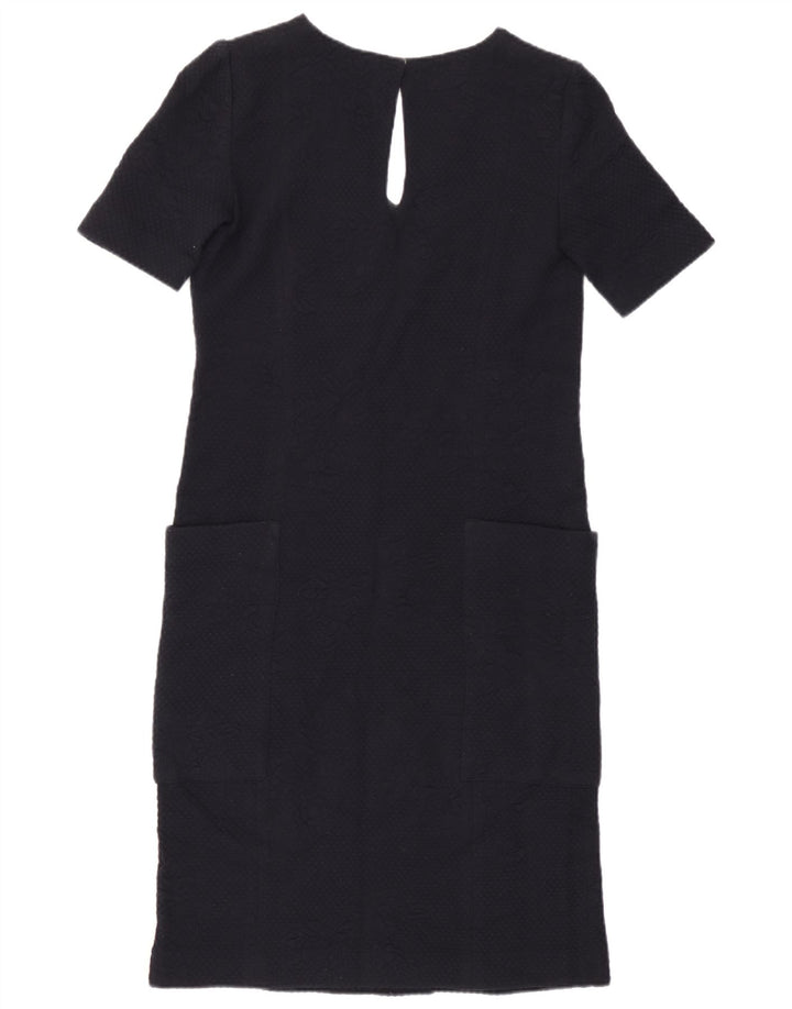 Armani Damen Etuikleid UK 12 Medium Marineblau mit Blumenmuster