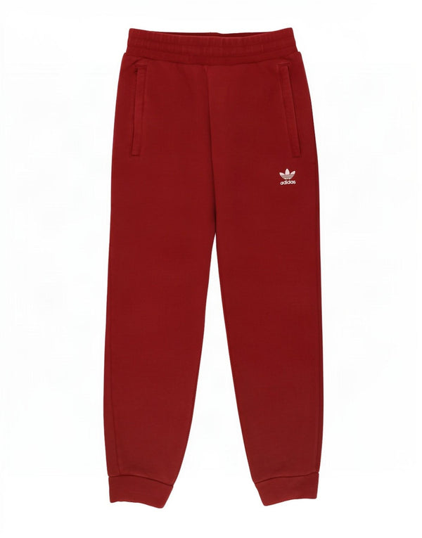 Adidas Damen Trainingshose Jogger UK 10 Small Burgunder Baumwolle