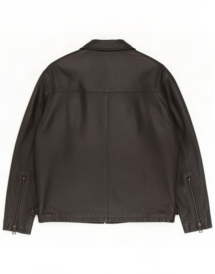 Gant Herren Madison Lederjacke UK 42 XL Schwarz