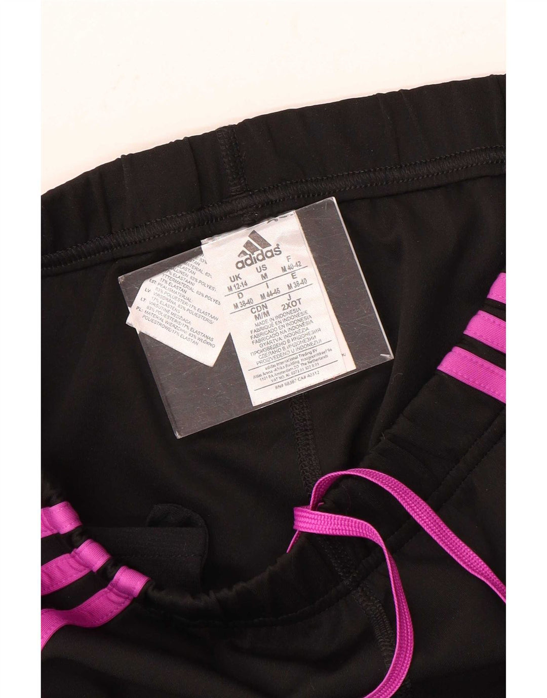 Adidas Damen Crop Trainingshose UK 12/14 Mittelschwarzes Polyester
