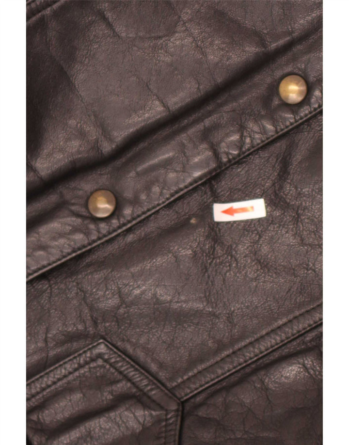Vintage Herren Lederjacke UK 40 Large Schwarz