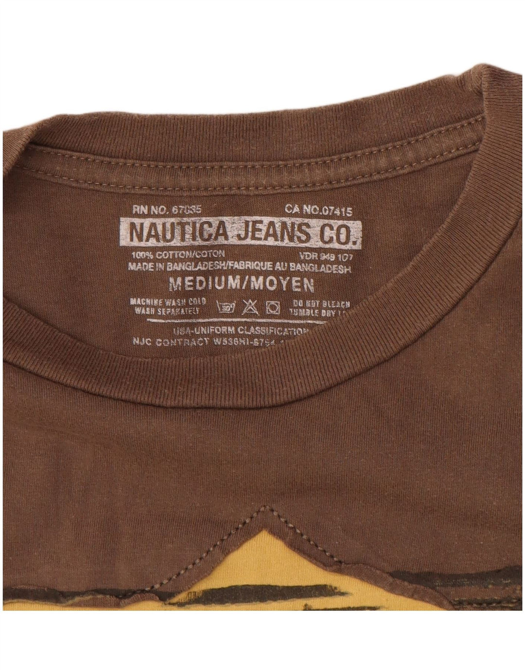 Nautica Herren-T-Shirt mit Grafik, mittelbraune Baumwolle