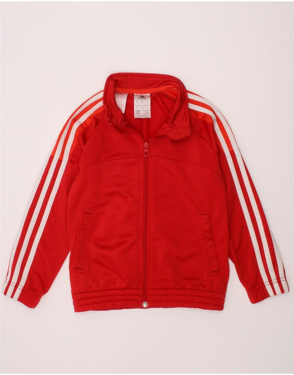 ADIDAS Mädchen-Trainingsanzug-Top-Jacke, 5–6 Jahre, rotes Polyester
