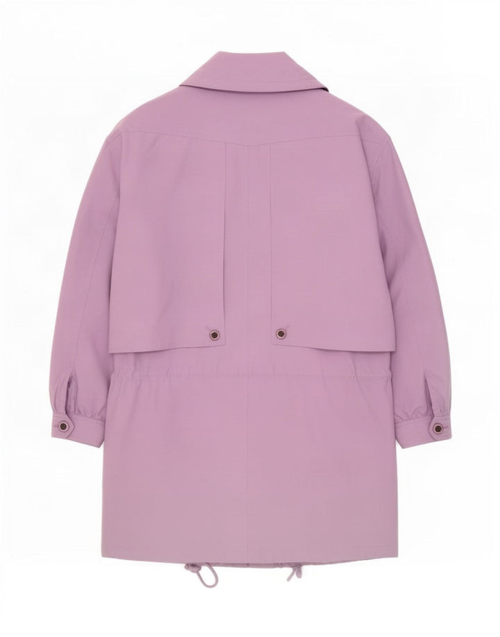 C & A Damen Übergroßer Windjacke-Mantel EU 42 Large Lila Polyester