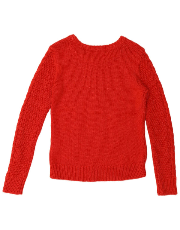 Hollister Damen-Pullover mit U-Boot-Ausschnitt, UK 6, XS, Rot, Acryl