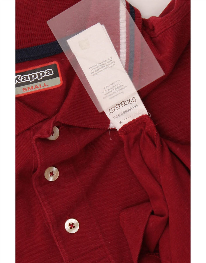 Kappa Herren-Poloshirt, klein, Burgunderrot, Baumwolle