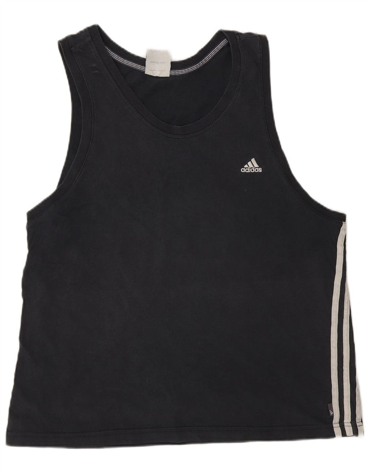 Adidas Herren Weste Top Large Schwarz Baumwolle