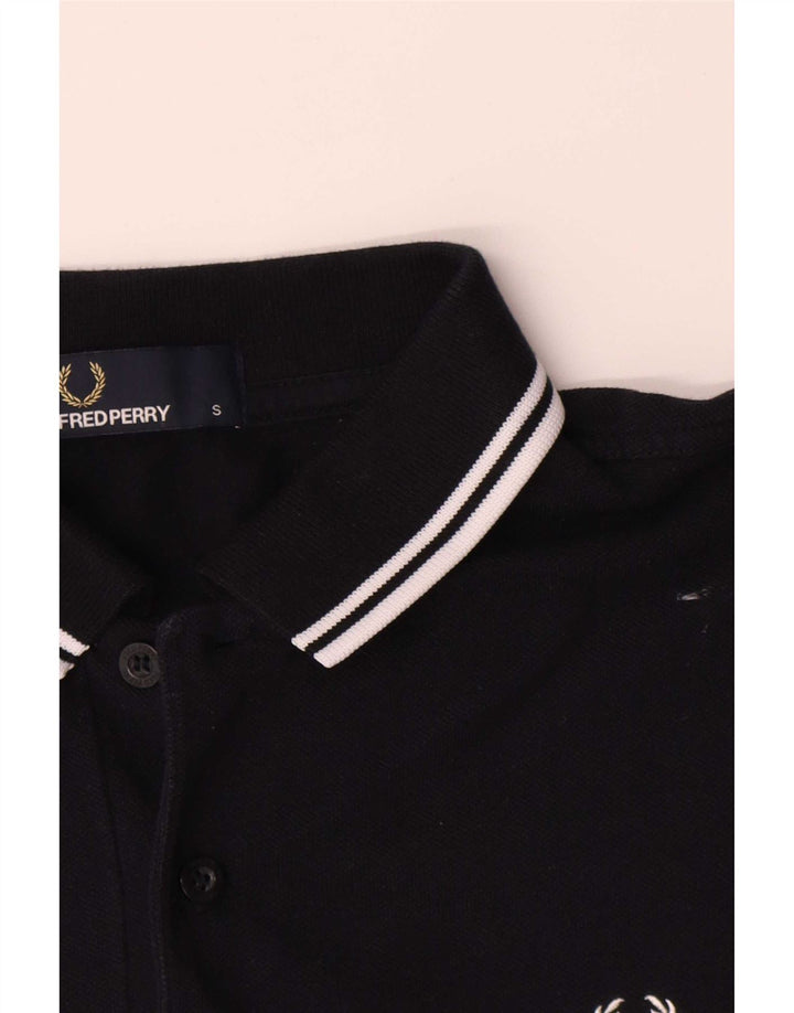 Fred Perry Herren-Poloshirt, klein, marineblau, gestreift, Baumwolle