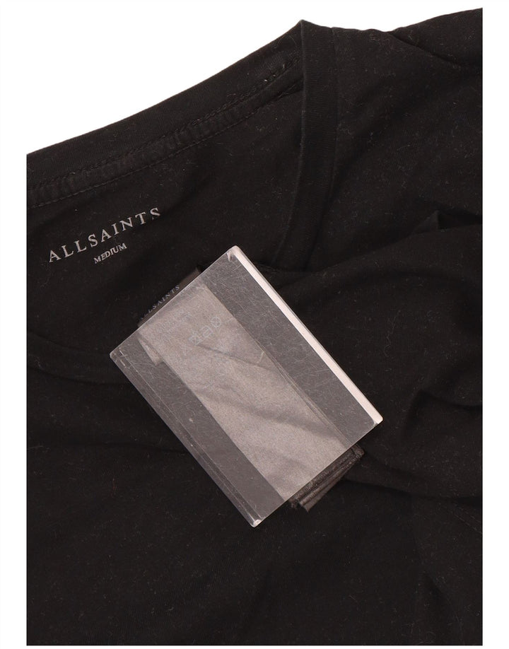 All Saints Herren-T-Shirt aus mittelschwarzer Baumwolle