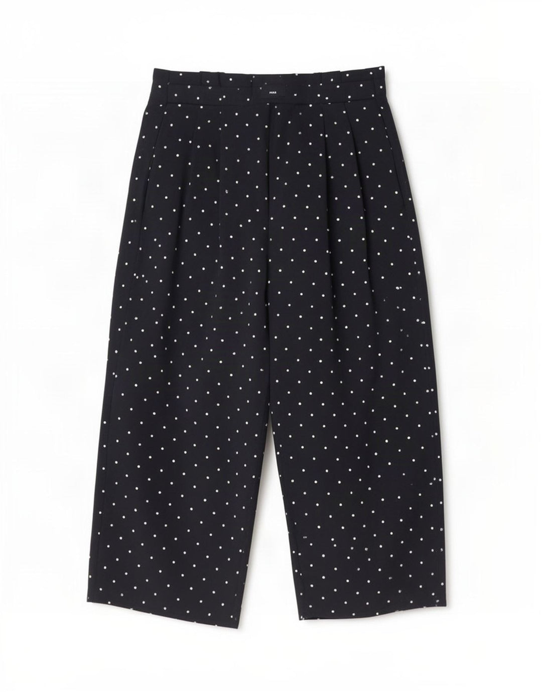Zara Damen Capri-Hose mit Pegged, Größe S, W26, L20, marineblau geflecktes Polyester