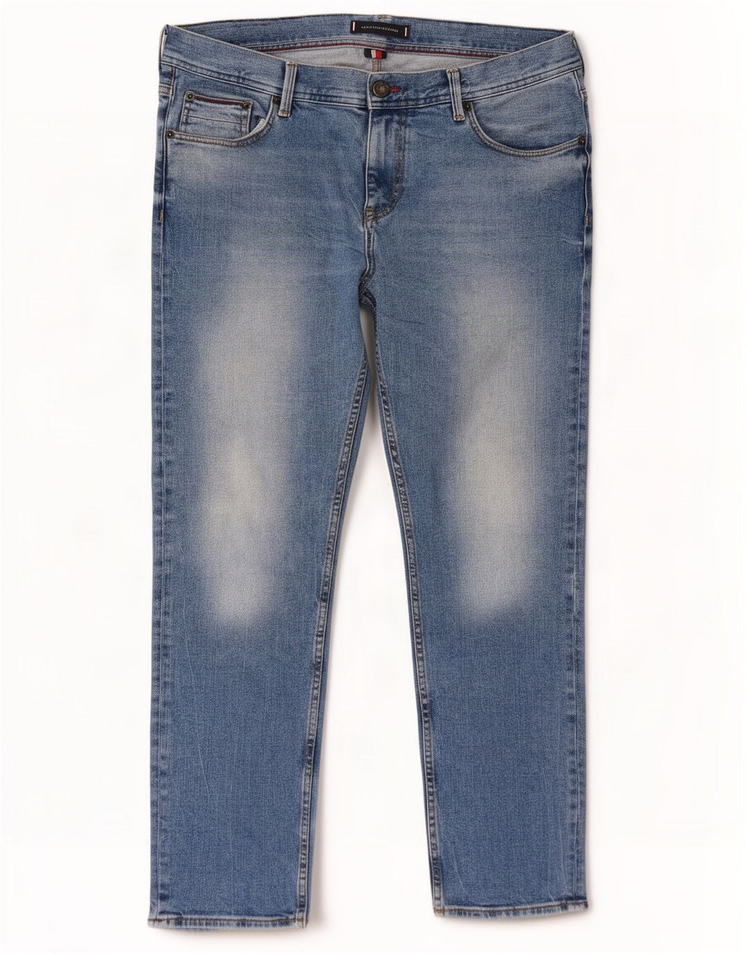 Tommy Hilfiger Herren Slim Jeans W36 L30 Blaue Baumwolle