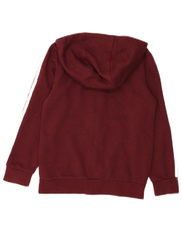 Adidas Mädchen-Kapuzenpullover mit Reißverschluss, 7–8 Jahre, burgunderfarbene Baumwolle