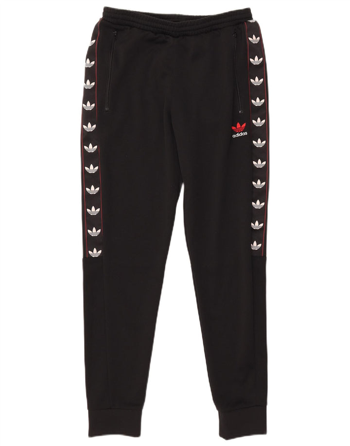 Adidas Herren-Trainingsanzug mit Grafik, Jogginghose, Größe S, Schwarz, Polyester