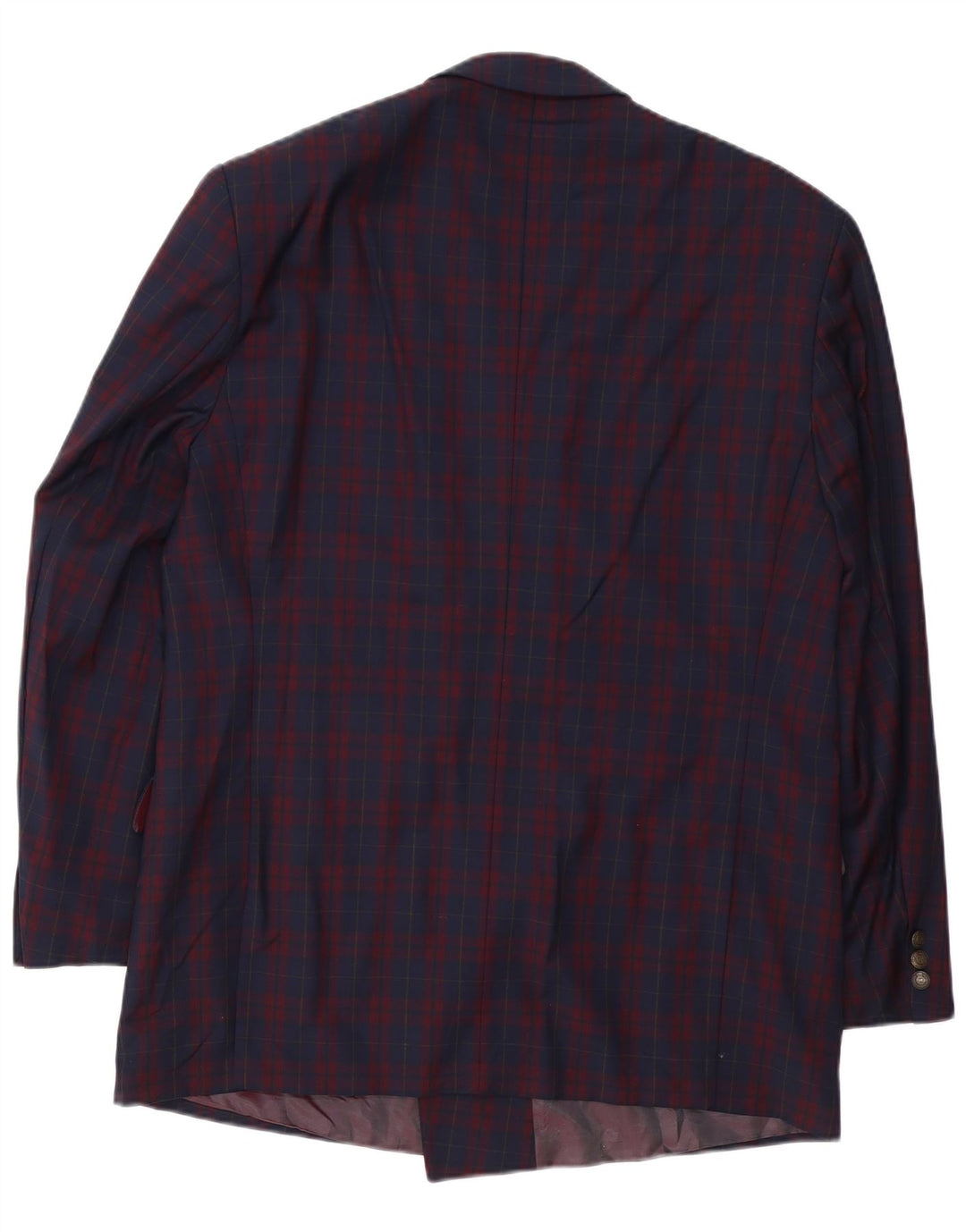 Policarpo Herren-Blazer, zweireihig, Gr. 40, groß, marineblau, kariert