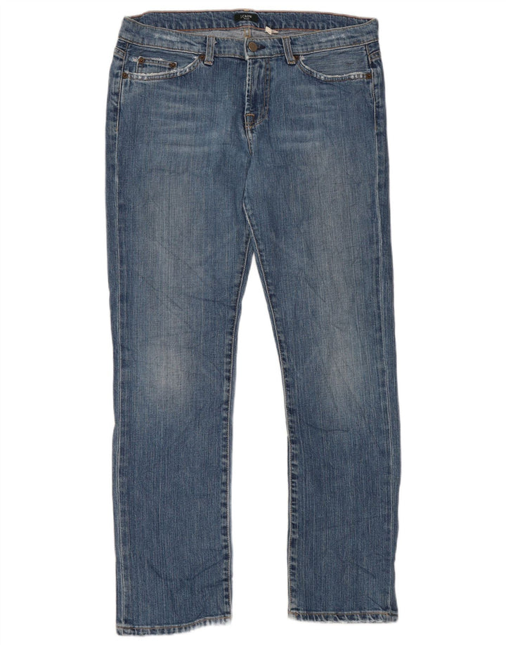 J. CREW Damen Straight Jeans US 10 Large W34 L29 Blau