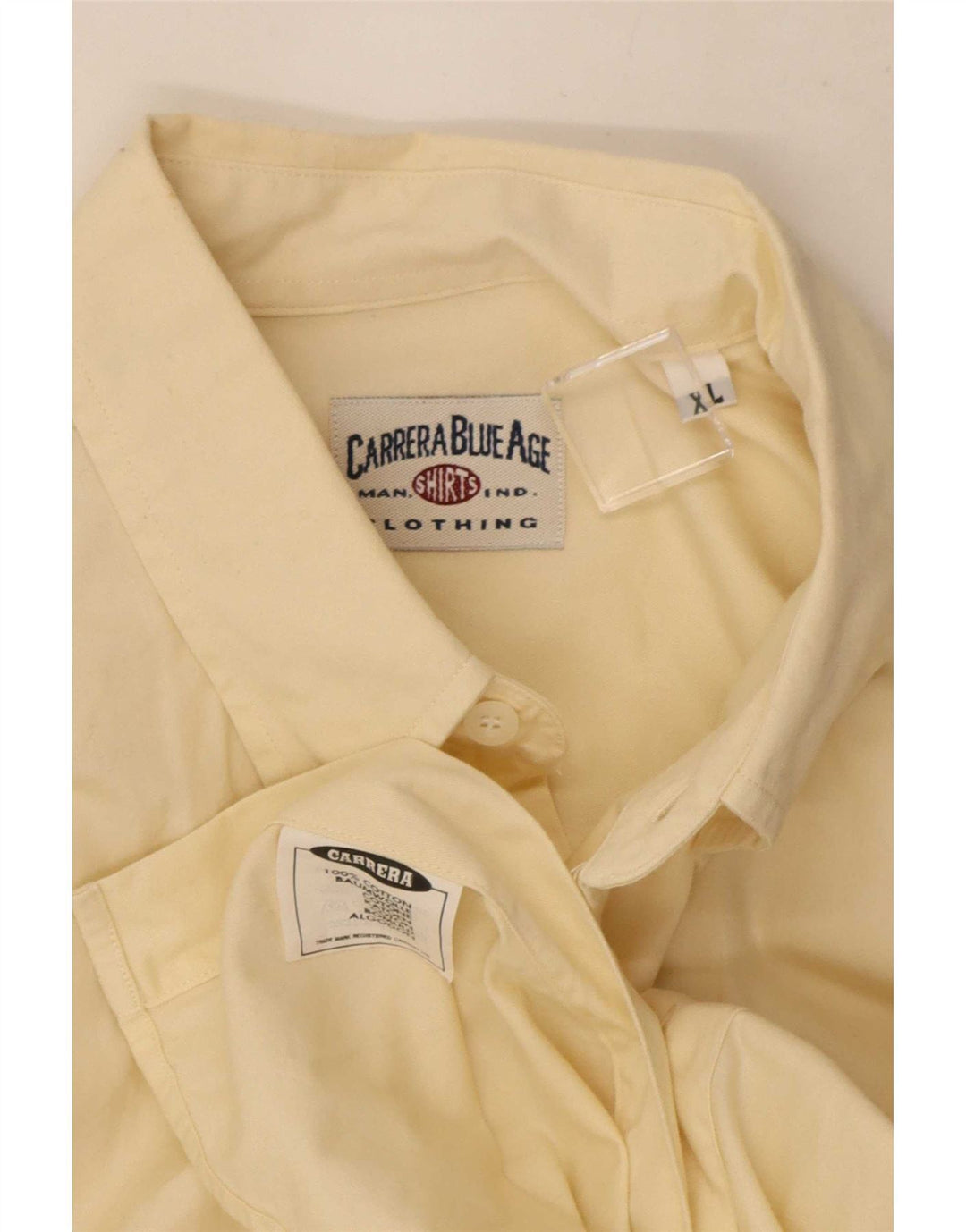 Carrera Herrenhemd XL Gelb Baumwolle