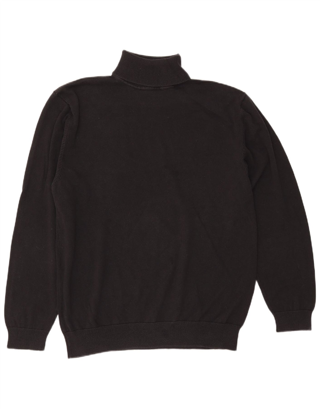 FRENCH CONNECTION Herren-Pullover mit Rollkragen, 3XL, schwarze Baumwolle