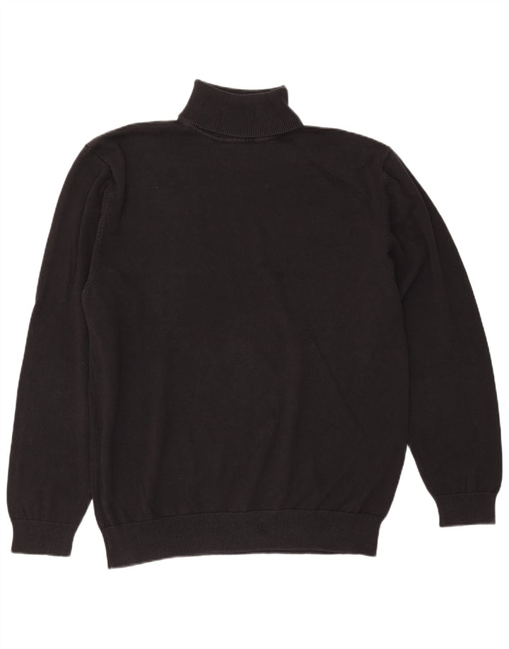 FRENCH CONNECTION Herren-Pullover mit Rollkragen, 3XL, schwarze Baumwolle