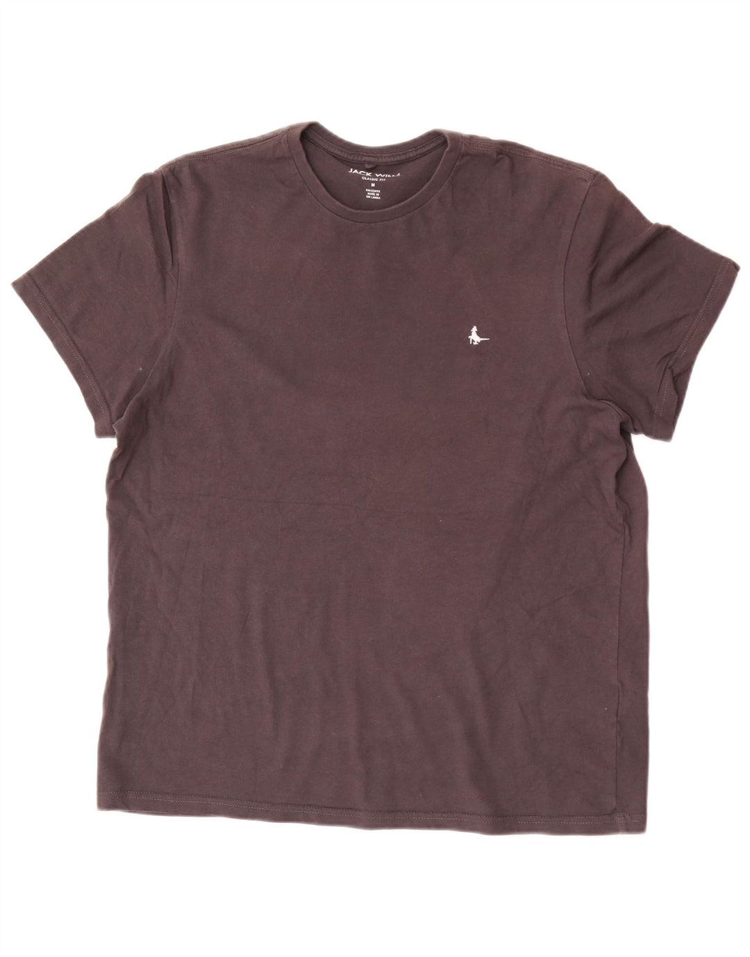Jack Wills Herren-T-Shirt mit klassischer Passform, mittelschwarze Baumwolle