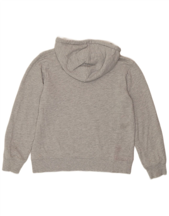 Marks & Spencer Damen Kapuzenpullover UK 12 Mittelgrau gefleckte Baumwolle