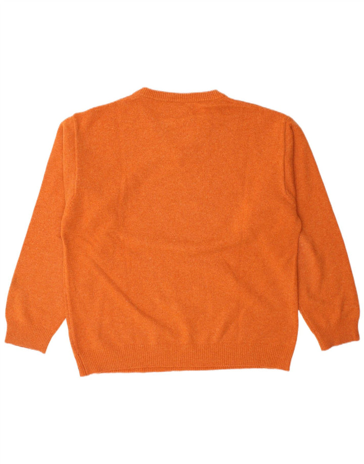 Marlboro Classics Herren-Pullover mit V-Ausschnitt, XL, orange Wolle