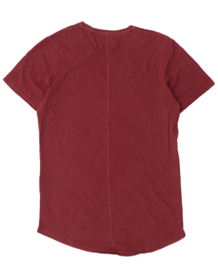 Jack & Jones Herren-T-Shirt-Oberteil, mittelgroß, Burgunderrot, Baumwolle