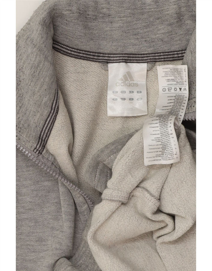 Adidas Herren-Trainingsanzug-Oberteil, große, grau gefleckte Baumwolle