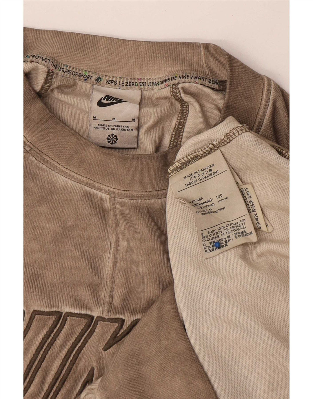 Nike Herren-Sweatshirt mit Grafik, mittelbeige Baumwolle