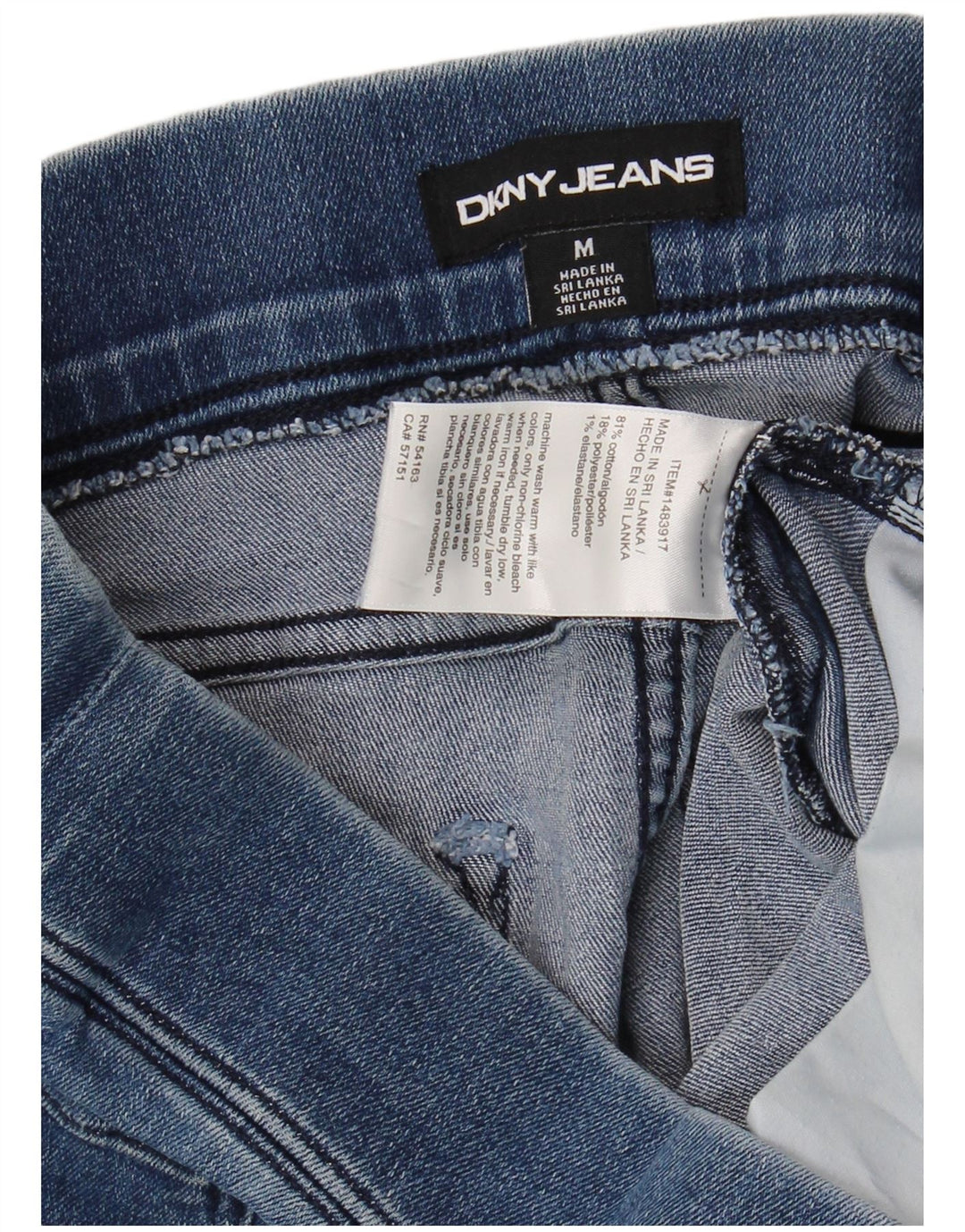 DKNY Damen Jeansshorts Medium W30 Blaue Baumwolle