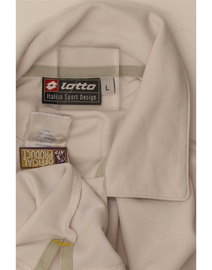 Lotto Herren-Poloshirt, groß, weißes Polyester