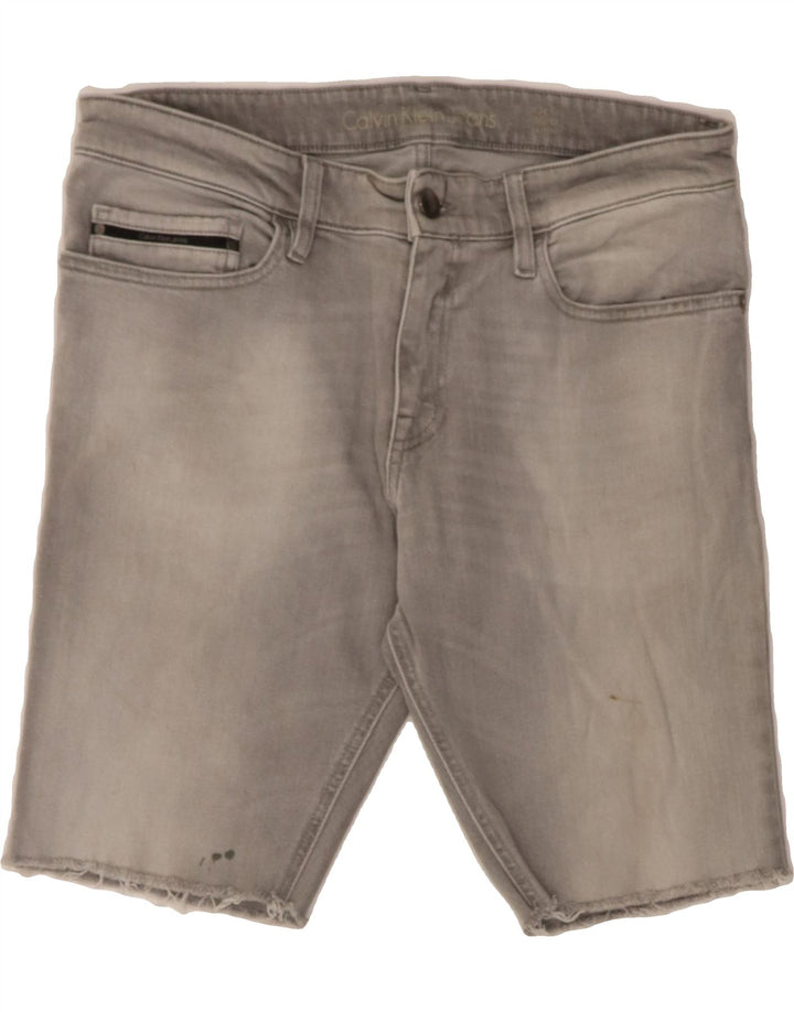 CALVIN KLEIN Mens Denim Shorts W34 Large Grey Vintage Calvin Klein and Second-Hand Calvin Klein from Messina Hembry 
