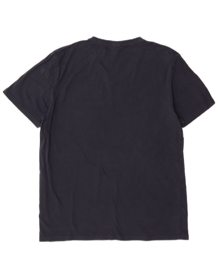 REISS Womens T-Shirt Top Large Navy Blue Cotton