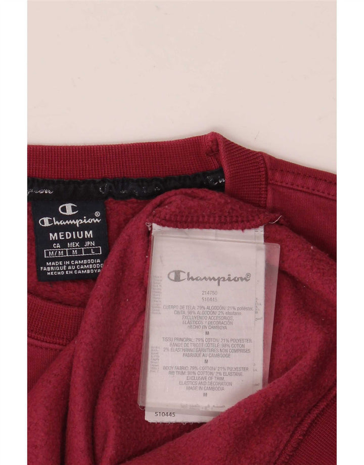 Champion Herren-Sweatshirt-Pullover aus mittelroter Baumwolle