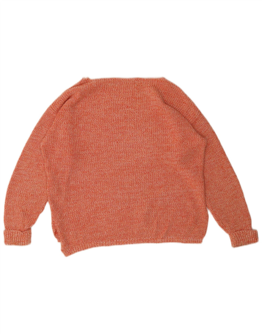 Marks & Spencer Damen-Pullover mit U-Boot-Ausschnitt, Gr. 14, Mittelorange meliert