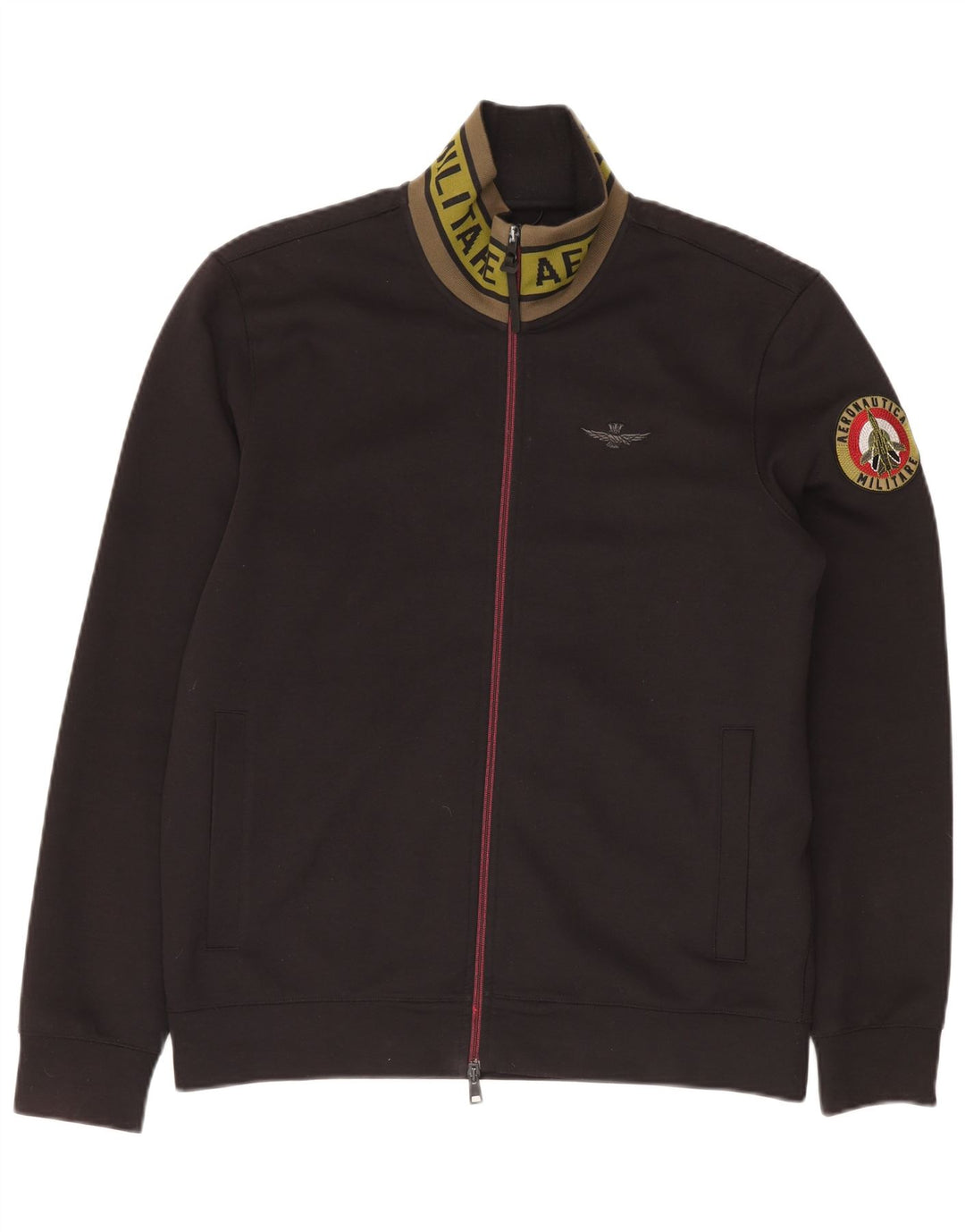 AERONAUTICA MILITARE Herren-Trainingsanzugoberteil mit Grafik, XL, Schwarz, Polyester