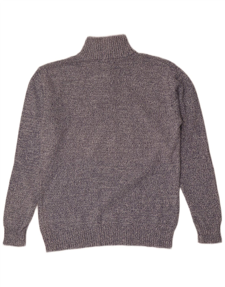 Kappa Herren-Pullover mit Reißverschluss, XL, Blau meliert
