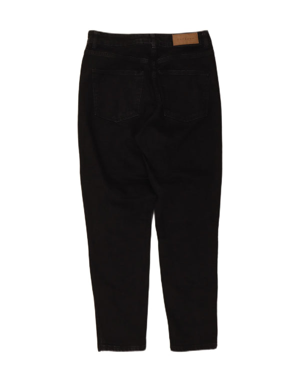 Topshop Damen-Jeans mit hoher Taille, W30, L27, schwarze Baumwolle