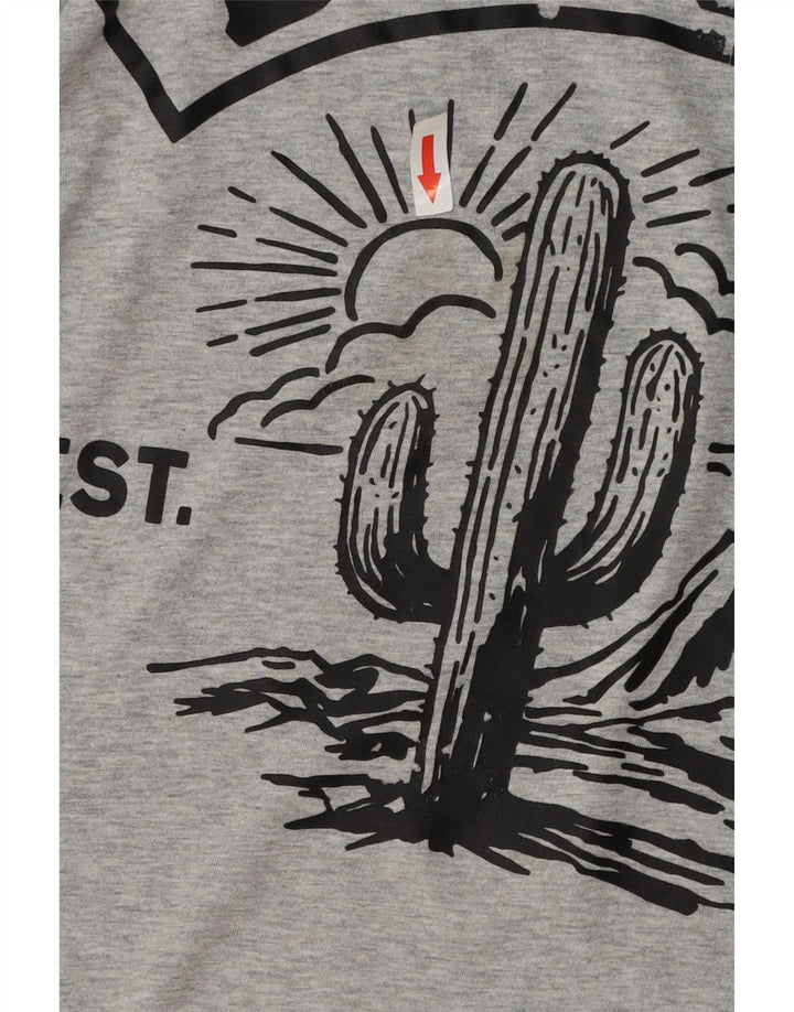 DIESEL Herren Grafik T-Shirt Top XL Grau Baumwolle