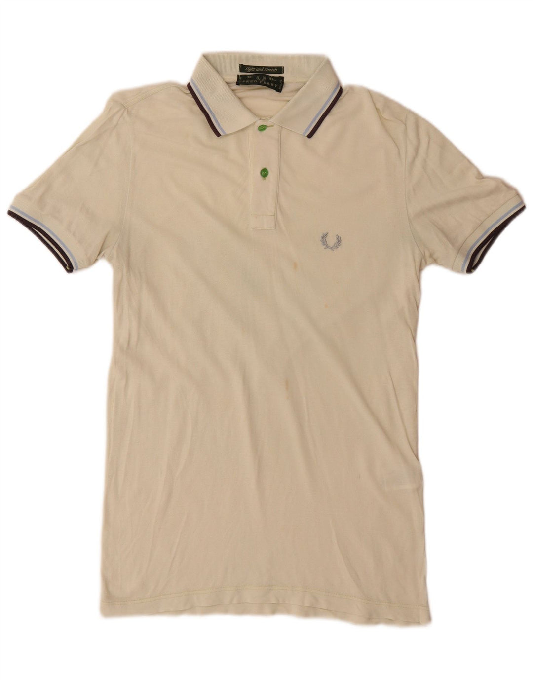 Fred Perry Herren-Poloshirt, klein, grün gestreift, Baumwolle