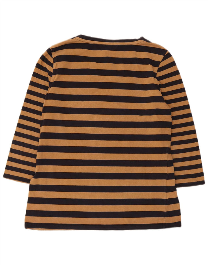 Hobbs Damen-Top, 3/4-Ärmel, UK-Größe 44, Größe L, braun gestreift