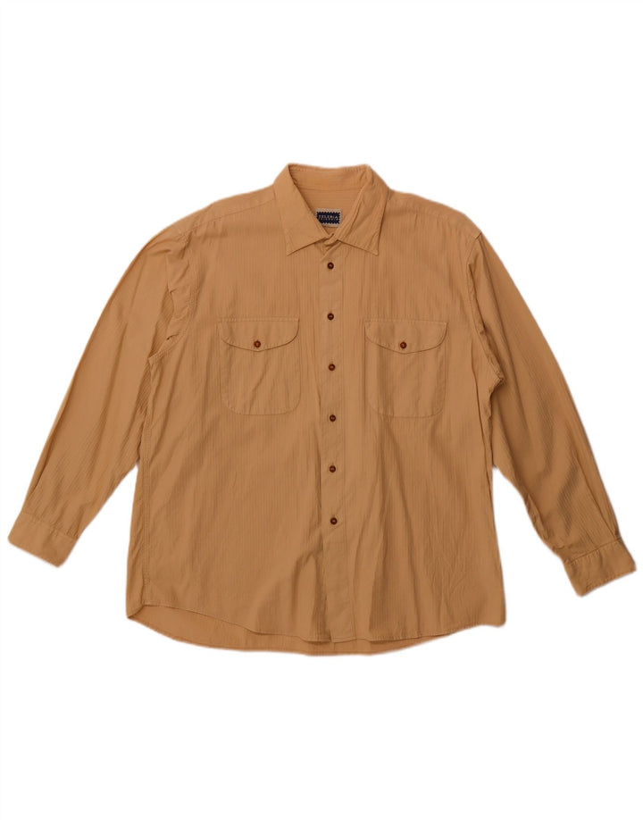 Vintage Herrenhemd Groß Beige