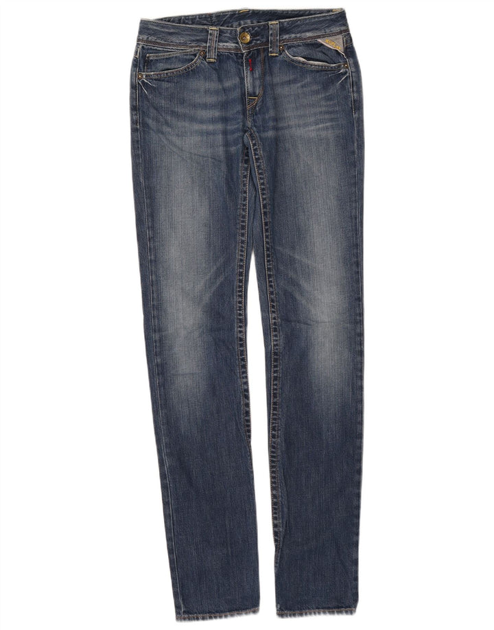 Replay Damen Slim Jeans W27 L34 Blaue Baumwolle