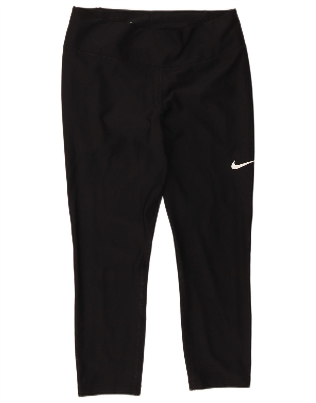 NIKE Womens Dri Fit Capri Leggings UK 12 Medium Schwarz Polyester