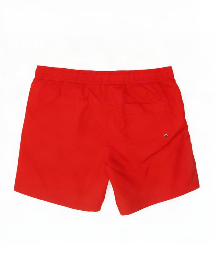 Gas Herren-Badeshorts aus mittelrotem Colourblock-Polyamid